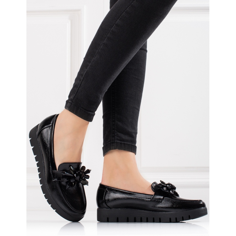 Goodin Mocassini donna Shelovet neri con cristalli nero 2
