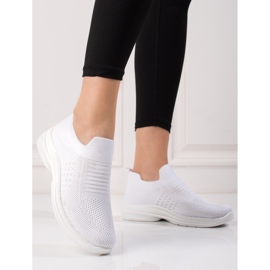 Scarpe sportive da donna Shelovet in tessuto bianco 1