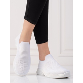 Scarpe sportive da donna Shelovet in tessuto bianco 2