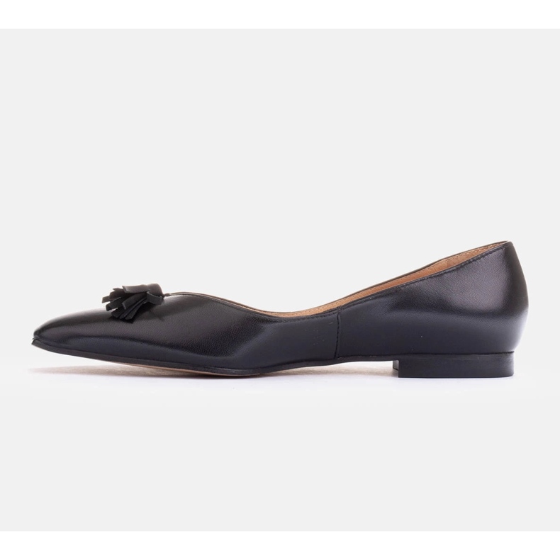 Marco Shoes Sottili ballerine con frange nero 1
