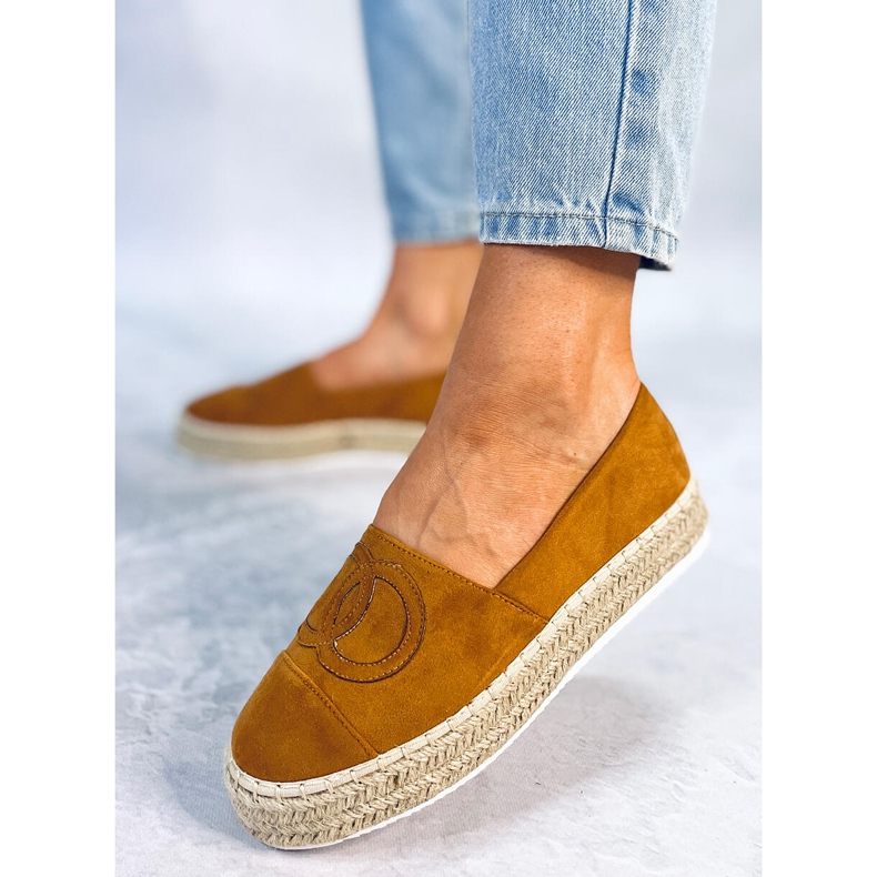 Espadrillas Chanelkikikiki Wela color cammello marrone 2