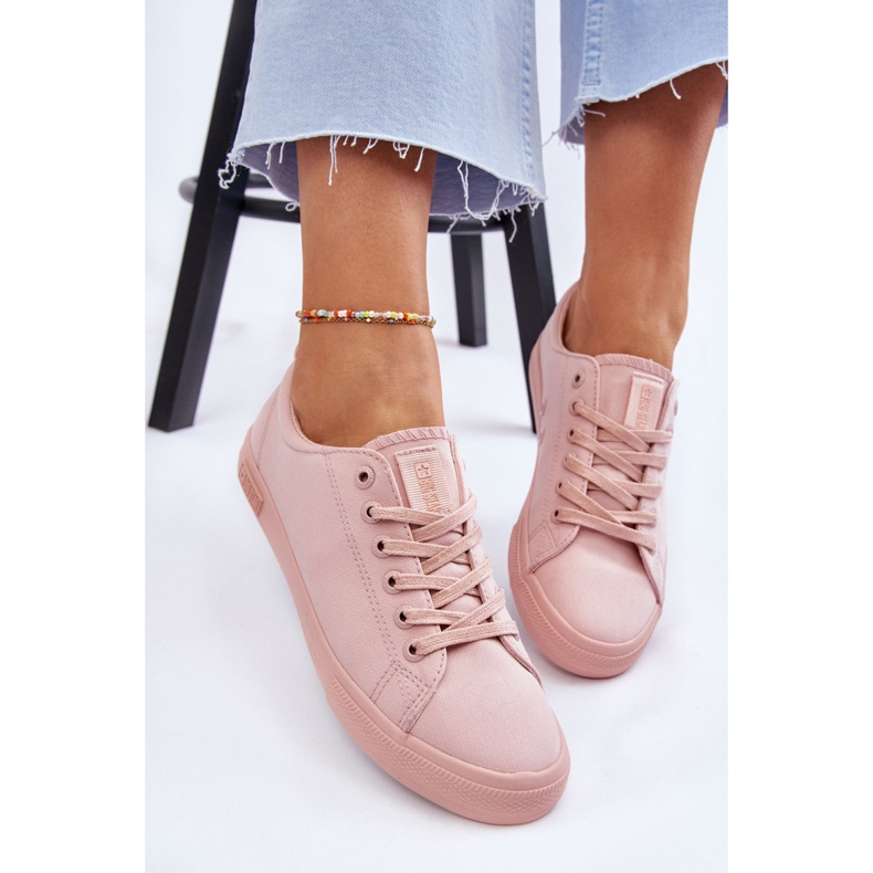 Sneakers basse lisce da donna Big Star LL274059 rosa 1