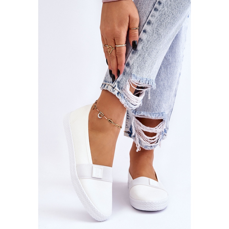 Sneakers senza lacci da donna Big Star LL274201 Bianche bianca 1