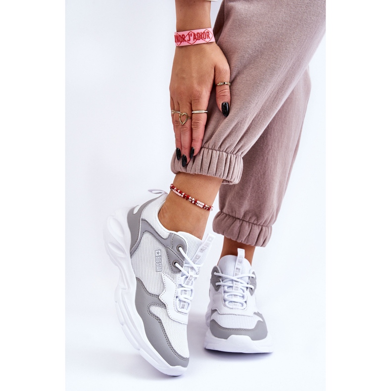 Scarpe Sportive Leggere Da Donna Big Star LL274375 Bianco-Grigio bianca 2