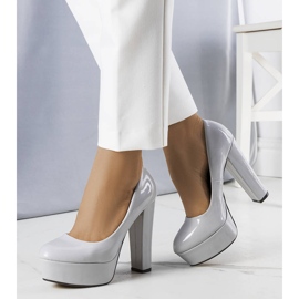 BM Décolleté grigie con tacco alto di Kari grigio 1