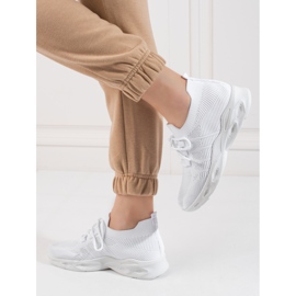 Scarpe sportive in tessuto bianco Shelovet 2