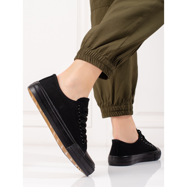 Classiche sneakers da donna nere nero 2