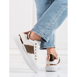 Shelovet scarpe sportive bianche con plateau bianca 2