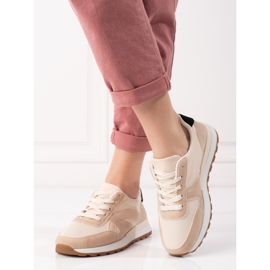 Scarpa sportiva da donna stringata beige Shelovet 1