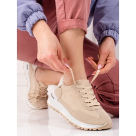 Scarpe sportive da donna leggere Shelovet beige 1