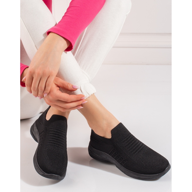 Scarpe sportive con plateau Shelovet nere nero 1