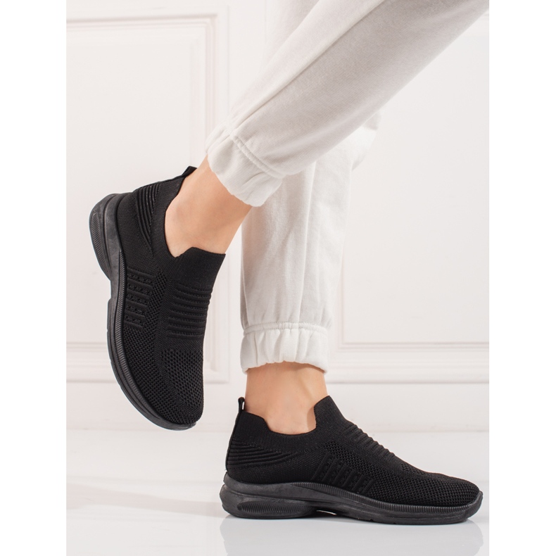 Scarpe sportive con plateau Shelovet nere nero 2