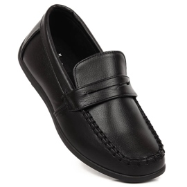 Mocassini neri da bambino American Club 53/23 nero 1