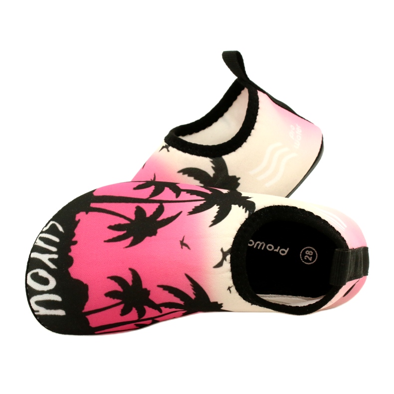 Scarpe da acqua ProWater in neoprene rosa-nero 4