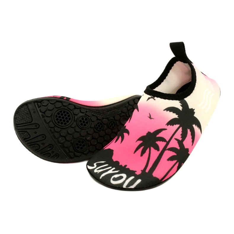 Scarpe da acqua ProWater in neoprene rosa-nero 3