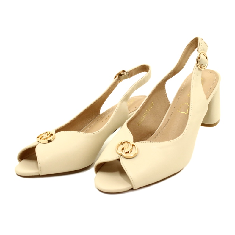 Evento Sandali da donna sul palo con decorazione 23SD35-5480 beige 5