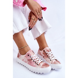 Sneakers basse alla moda Big Star LL274044 Rosa-Beige bianco 1