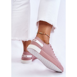 Sneakers basse da donna Big Star LL274040 Rosa bianca 2