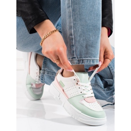 Sneakers pastello Shelovet da donna bianco multicolore 1