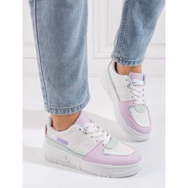 Sneakers da donna Shelovet pastello bianca multicolore 1