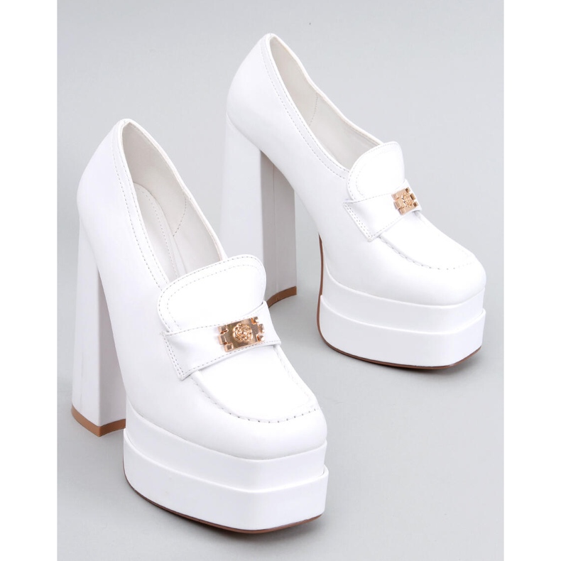 PA1 Mocassini tacco alto Ambra White bianco 1