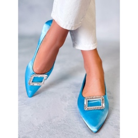 PA1 Eleganti ballerine con pietre Lorella Blue 2