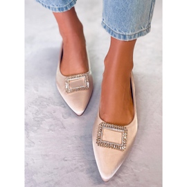 PA1 Eleganti ballerine con pietre Lorella Beige 1