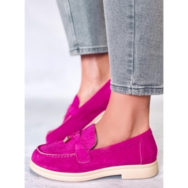 PA1 Mocassini in camoscio di Ottavia Fuchsia rosa 2