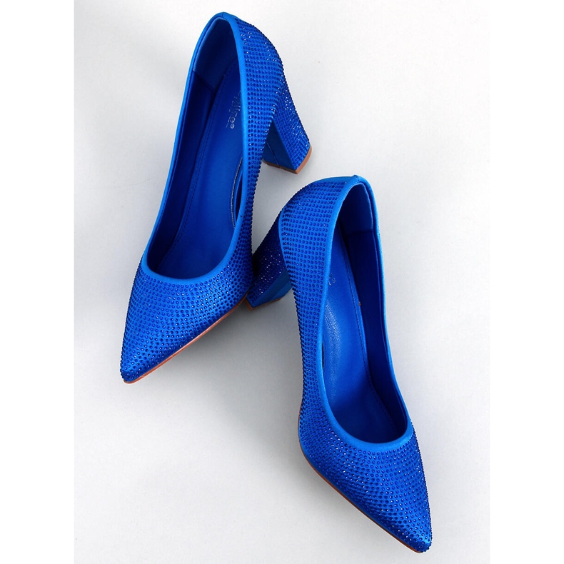 Décolleté tacco alto con perline Marisa Blue 1