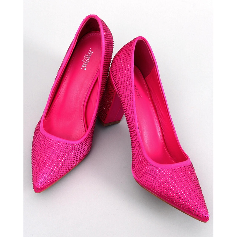 Décolleté tacco alto con pietre Marisa Fucsia rosa 1