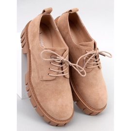 BM Mocassini con plateau Amparo Khaki in camoscio beige cachi 2