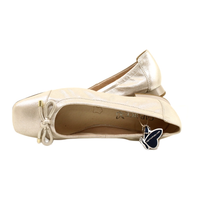 Caprice Ballerinas Scarpe da donna con un arco 9-22104-20 354 Taupe Sue.met argento 5