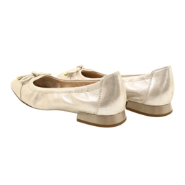 Caprice Ballerinas Scarpe da donna con un arco 9-22104-20 354 Taupe Sue.met argento 4