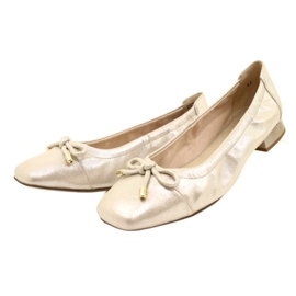 Caprice Ballerinas Scarpe da donna con un arco 9-22104-20 354 Taupe Sue.met argento 3