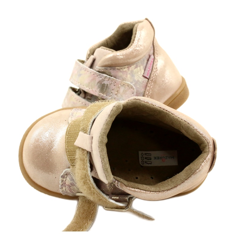 Mazurek Velcro stivali 1302 Spring Flower Golden Satin beige 4