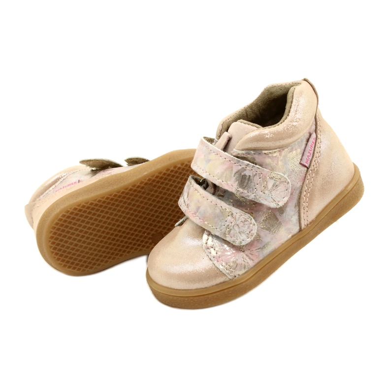 Mazurek Velcro stivali 1302 Spring Flower Golden Satin beige 5