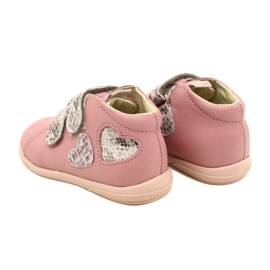 Scarpe in velcro Mazurek 1264 Cuori di serpente rosa 5