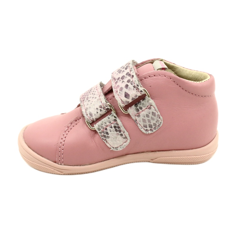 Scarpe in velcro Mazurek 1264 Cuori di serpente rosa 1