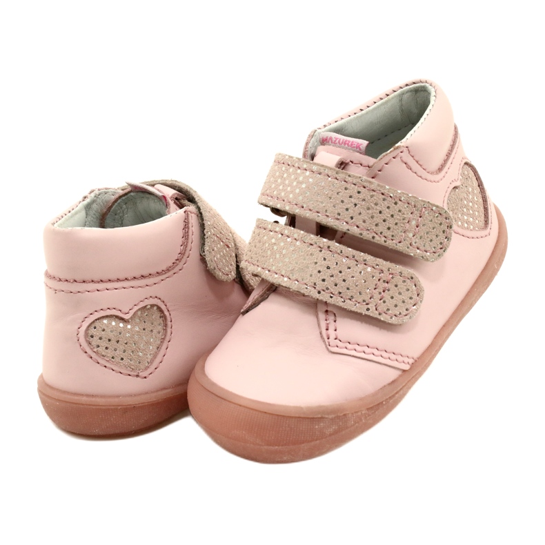 Stivali Velcro Mazurek 1341 Pink Glitter Heart rosa 3