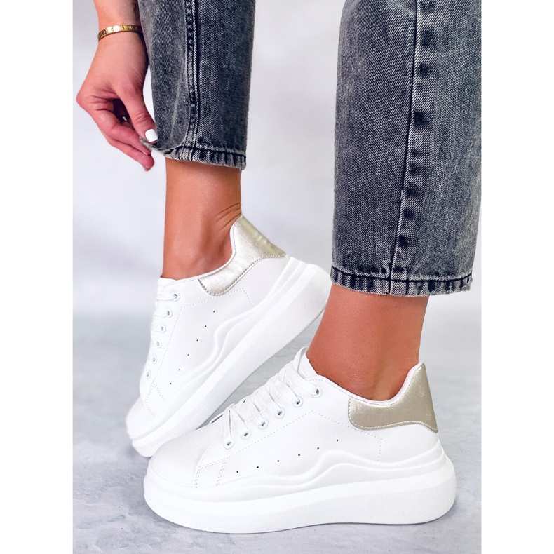 BM Scarpe sportive da donna Leone Gold bianca d'oro 2