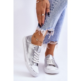 Sneakers Basse da Donna in Pelle Big Star LL274016 Argento 1