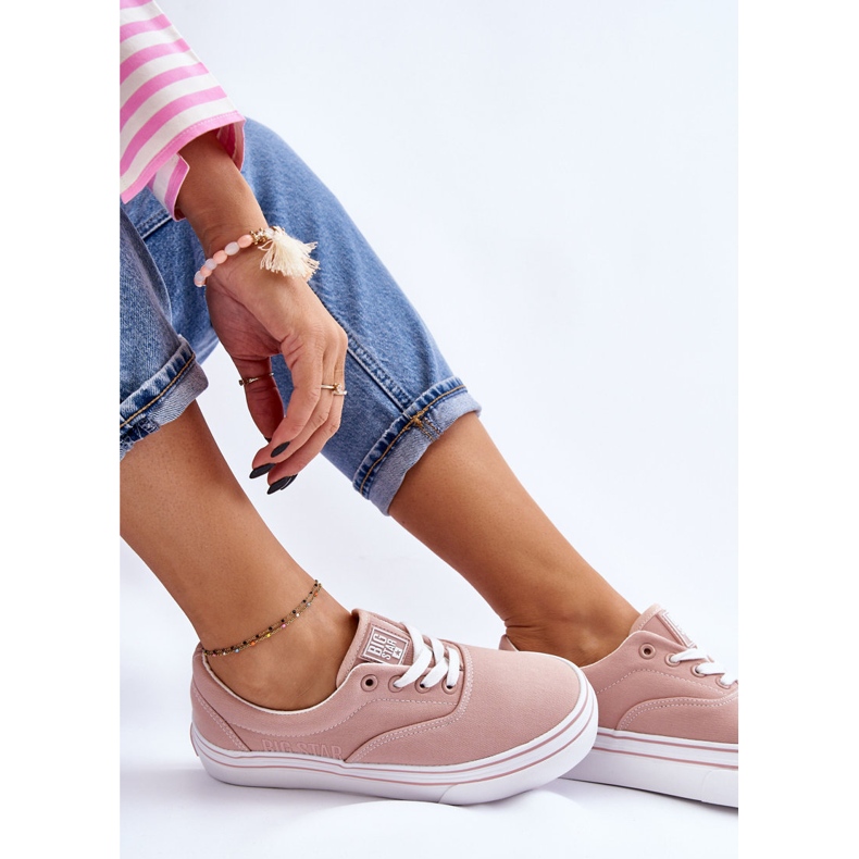 Scarpe da ginnastica con plateau da donna Big Star LL274229 Rosa 1