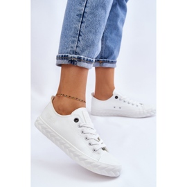 Sneakers in Pelle da Donna Big Star LL274403 Bianche bianca 2