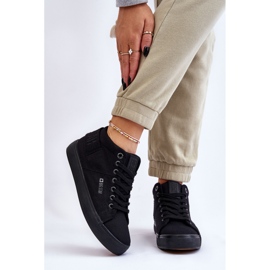 Sneakers alte classiche da donna Big Star LL274001 nere nero 2
