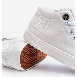 Sneakers Classiche Alte da Bambino Big Star LL374002 Bianche bianca bianca 2