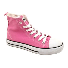 Scarpe da ginnastica American Club con cerniera rosa 1