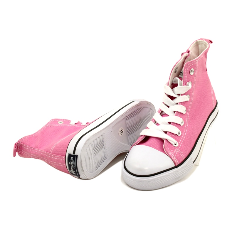 Scarpe da ginnastica American Club con cerniera rosa 4