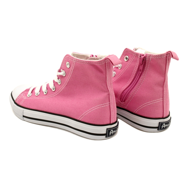 Scarpe da ginnastica American Club con cerniera rosa 5