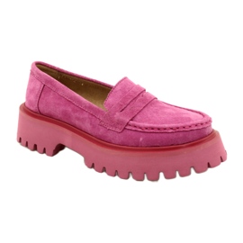 Mocassino scamosciato Filippo DP4586/23 FH Fucsia rosa 1