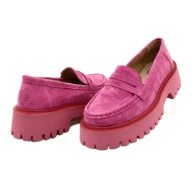 Mocassino scamosciato Filippo DP4586/23 FH Fucsia rosa 4